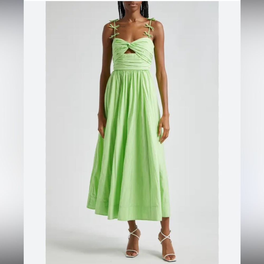 Cinq à Sept Vibrant Green Agnus Midi Dress